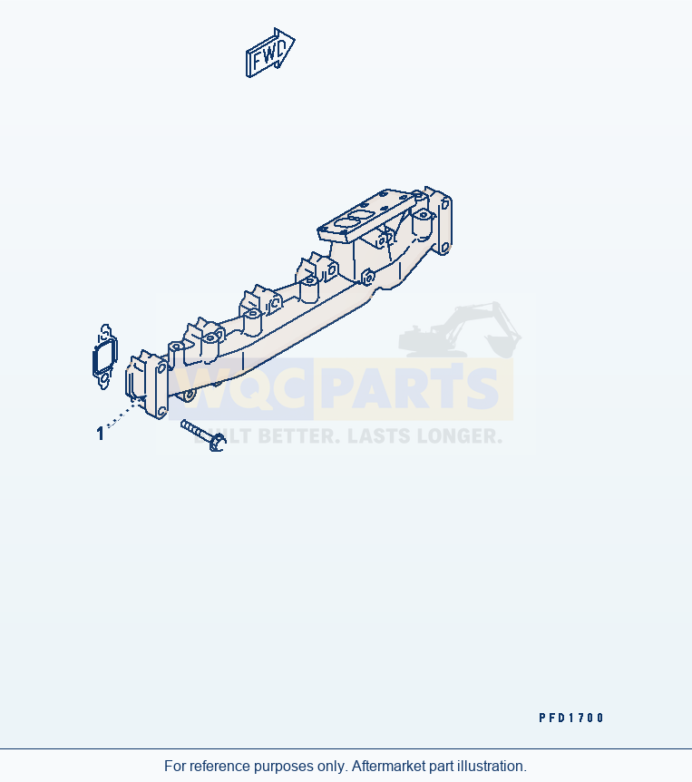 Komatsu WA320-3CS Exhaust Manifold(#26200467-) parts diagram