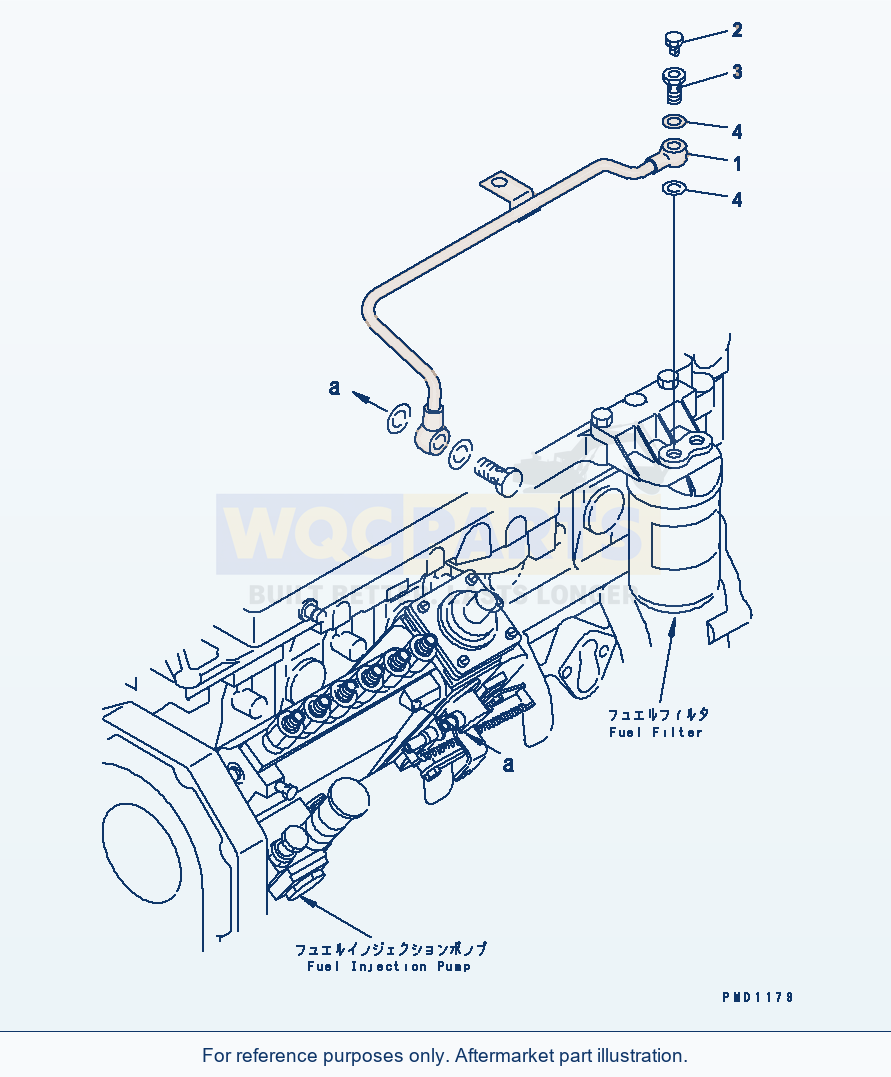 Komatsu WA320-3CS Fuel Filter Piping(#26221367-) parts diagram