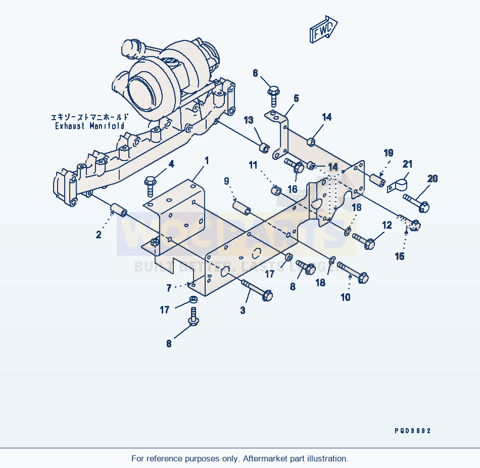 Komatsu WA320-3CS Heat Shield(#26207051-) parts diagram