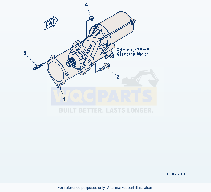 Komatsu WA320-3CS Starting Motor Mounting (5.5Kw)(#24246980-) parts diagram