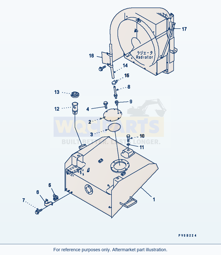 Komatsu WA320-3CS Fuel Tank parts diagram