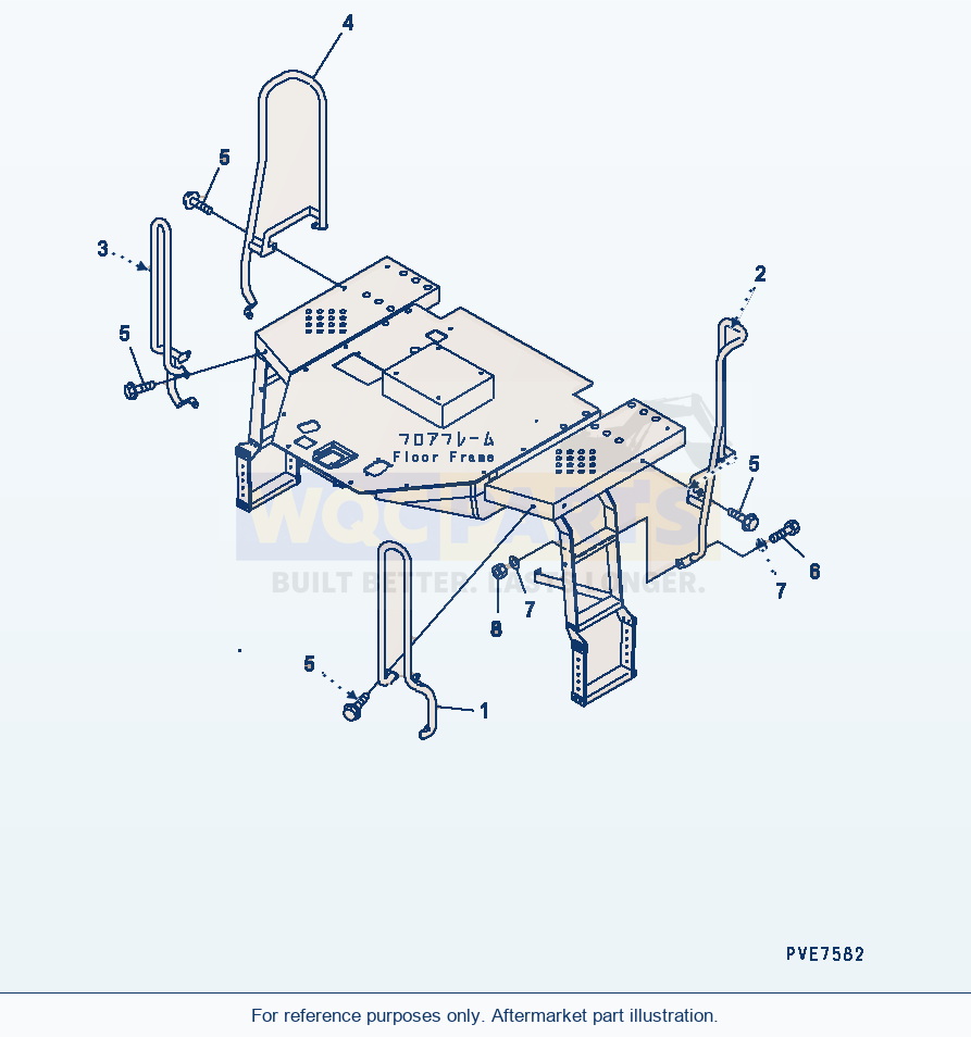 Komatsu WA320-3CS Ladder Rail parts diagram