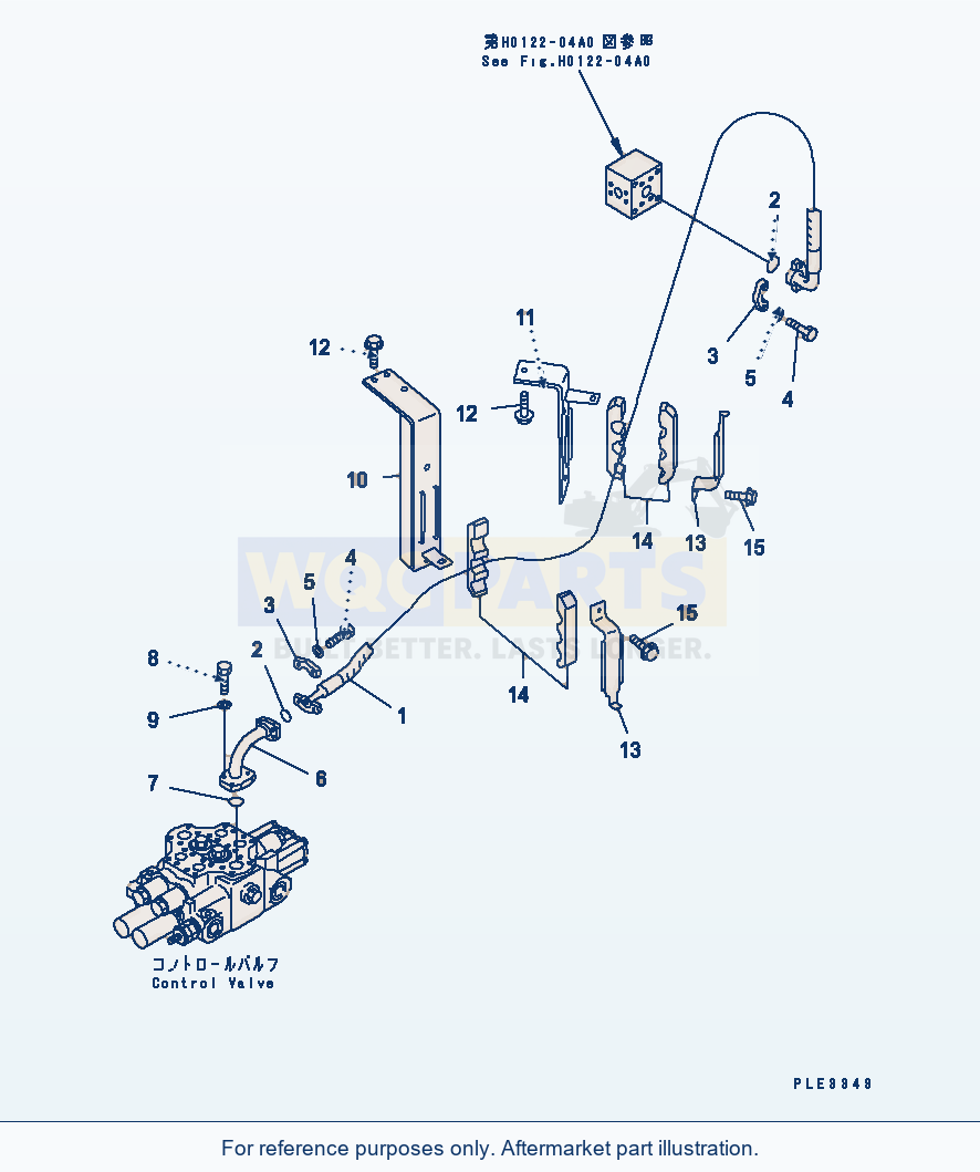 Komatsu WA320-3CS Hydraulic Piping (Delivery Line) parts diagram