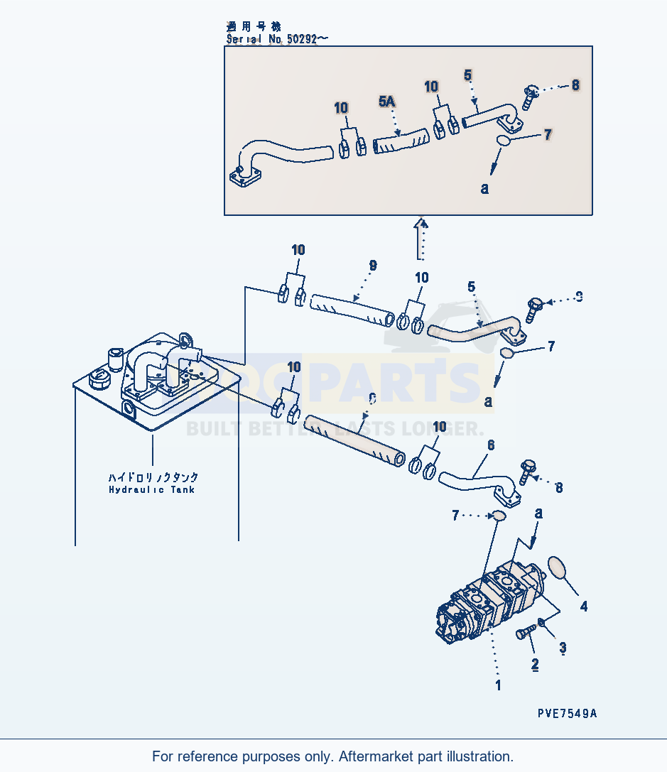 Komatsu WA320-3CS Hydraulic Pump parts diagram