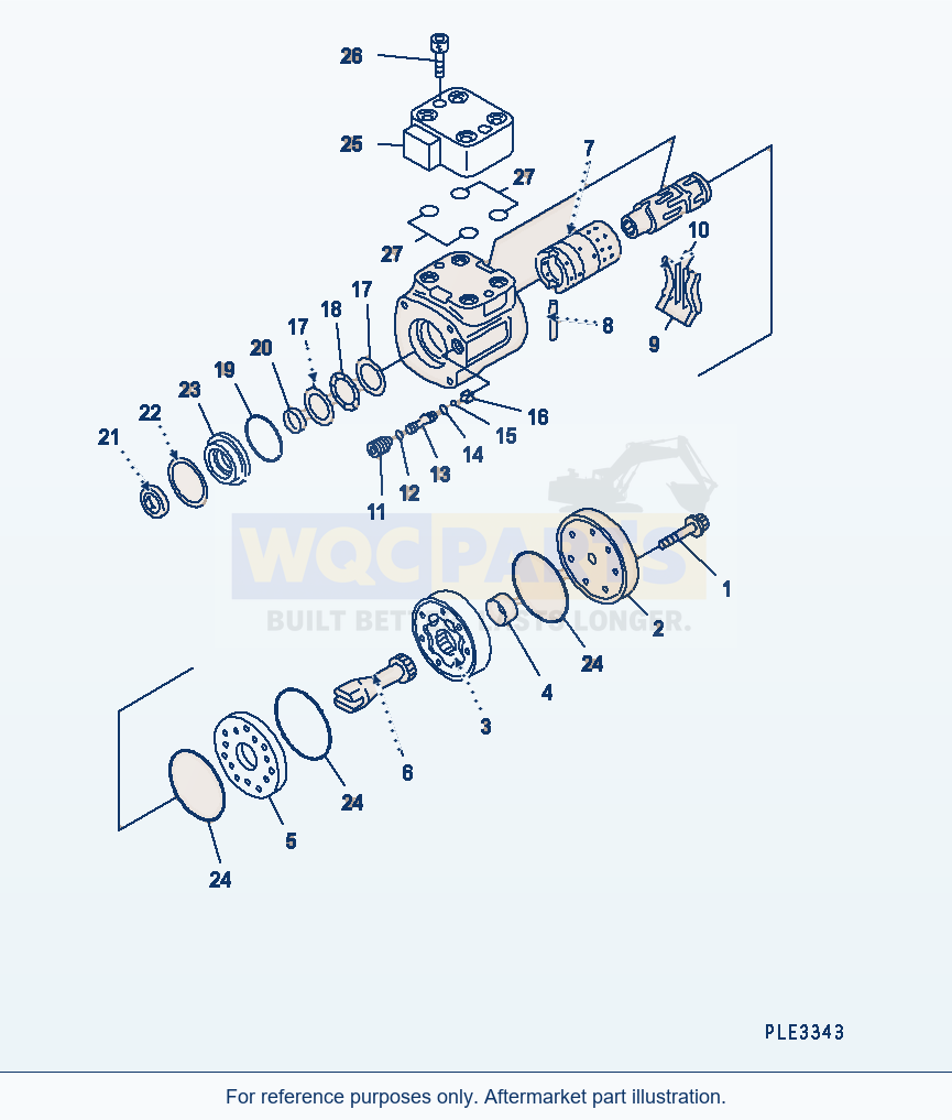 Komatsu WA320-3CS Steering Valve(#50001-54114) parts diagram