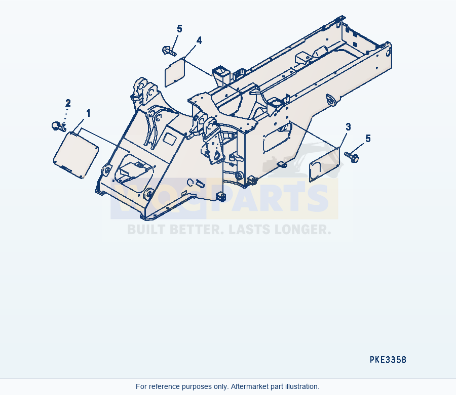 Komatsu WA320-3CS Lock And Cover (Front And Rear Frame Cover) parts diagram