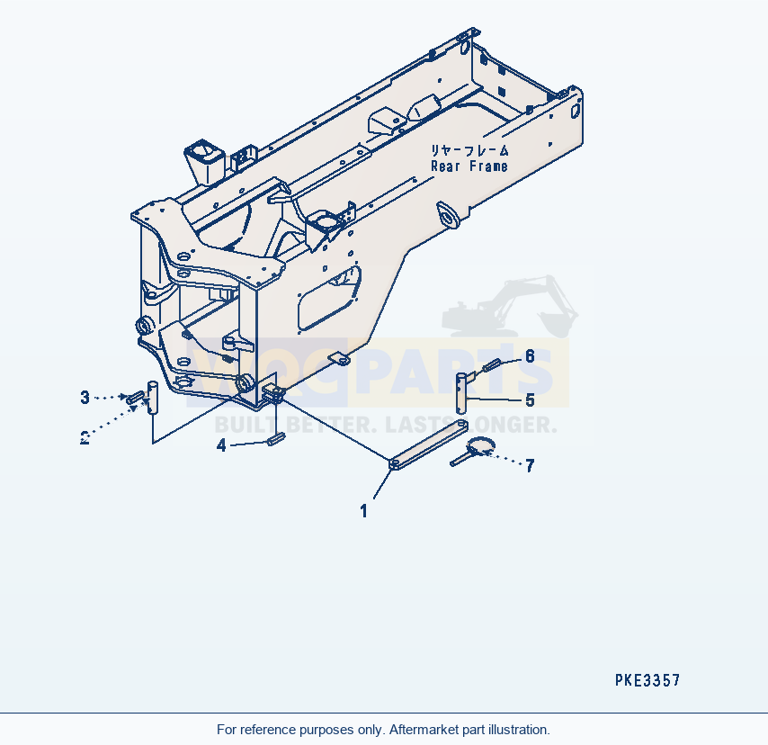 Komatsu WA320-3CS Lock And Cover (Lock Bar) parts diagram