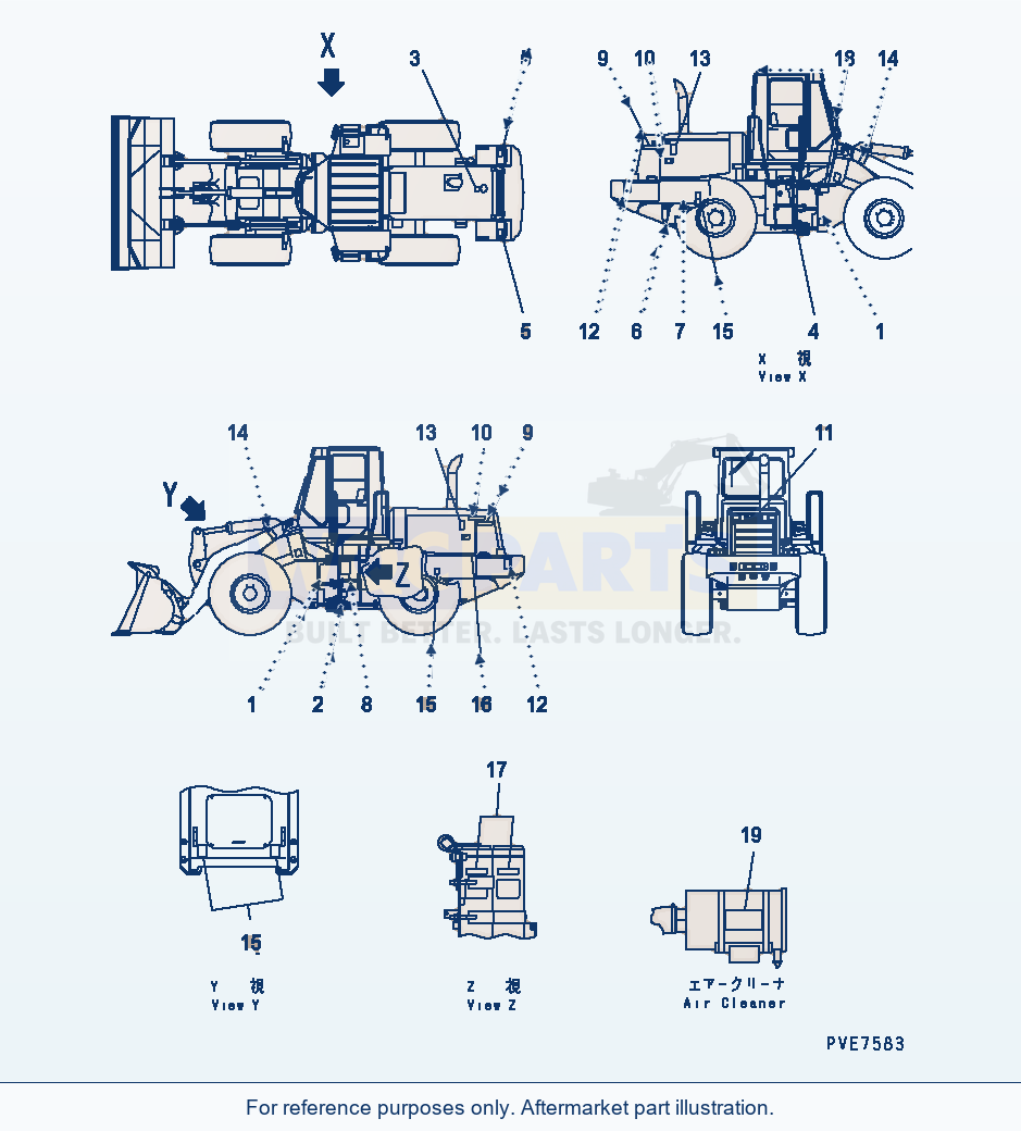 Komatsu WA320-3CS Marks And Plates (English) parts diagram