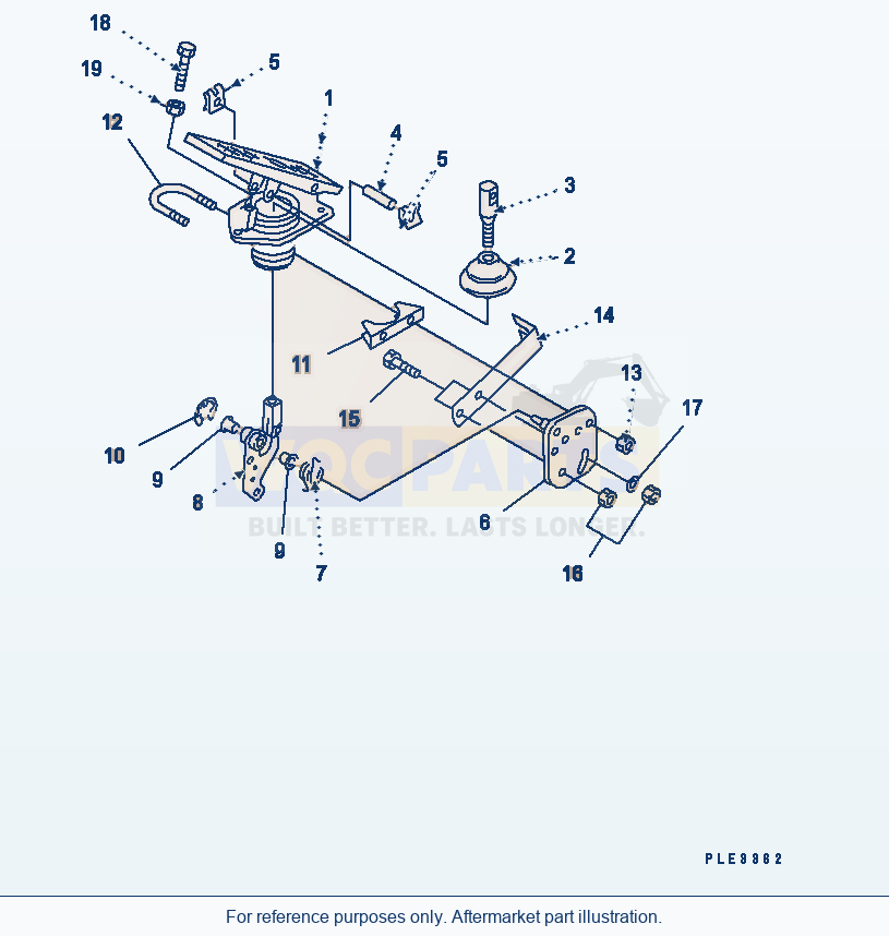 Komatsu WA320-3CS Accelerator Pedal parts diagram