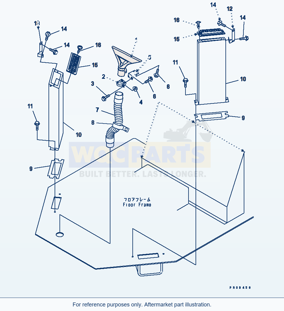 Komatsu WA320-3CS Air Conditioner And Duct (Defroster) parts diagram
