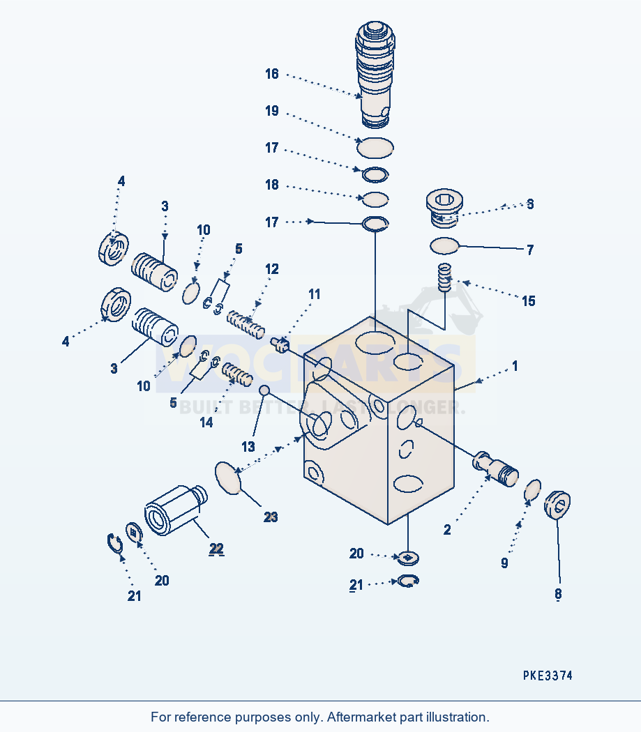 Komatsu WA320-3CS Brake Control (Accumulator Charge Valve) parts diagram