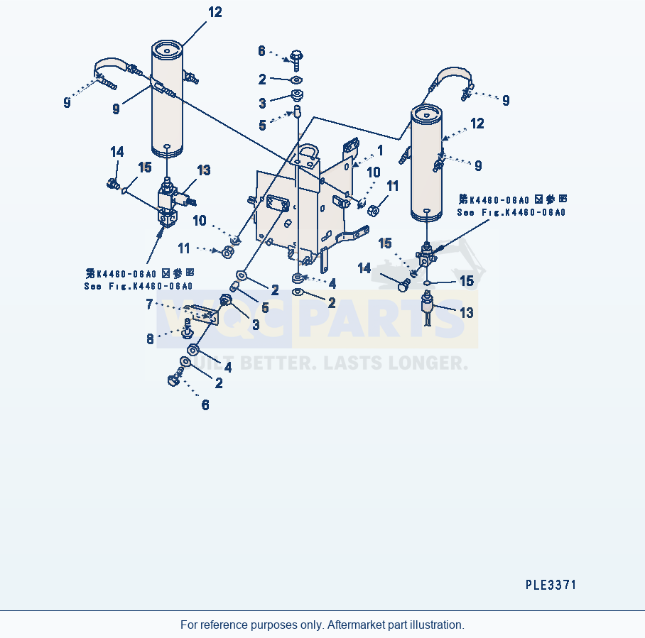 Komatsu WA320-3CS Brake Control (Accumulator) parts diagram