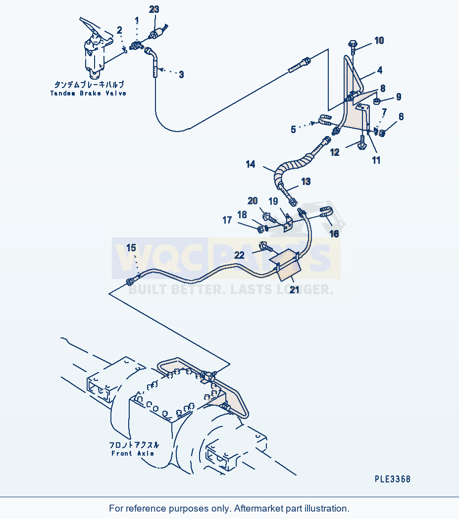 Komatsu WA320-3CS Brake Control (Front Brake Line) parts diagram