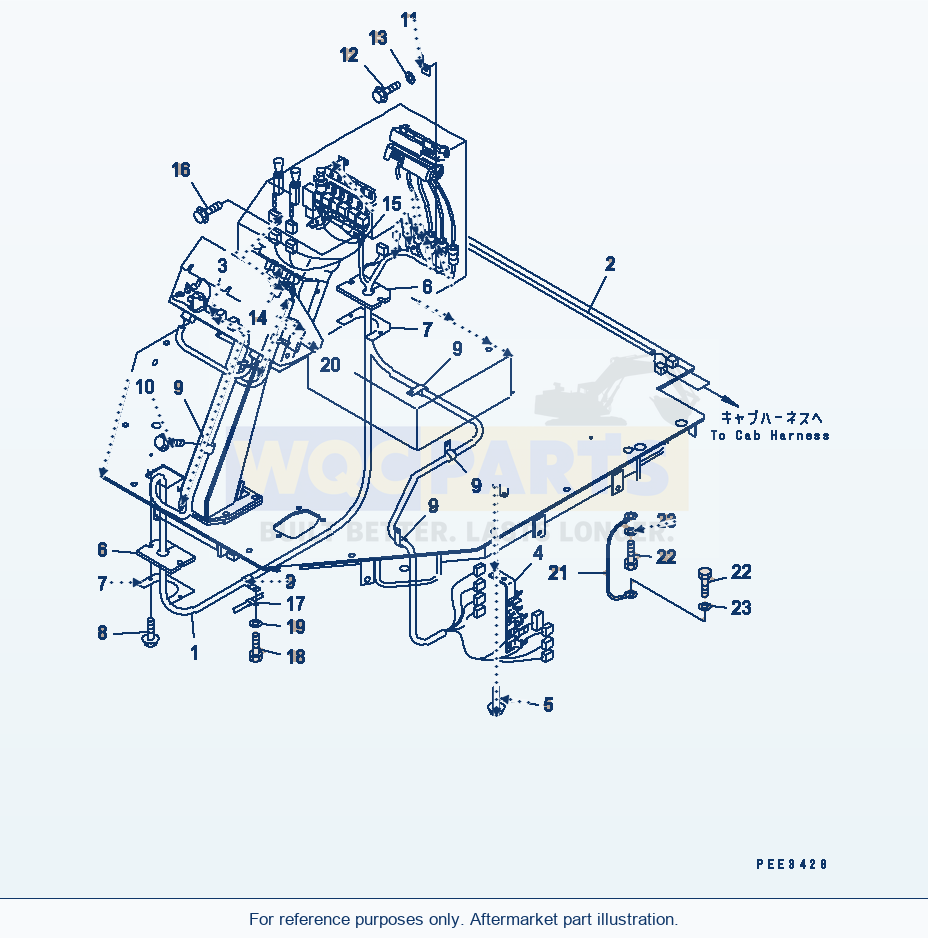 Komatsu WA320-3CS Floor Harness parts diagram