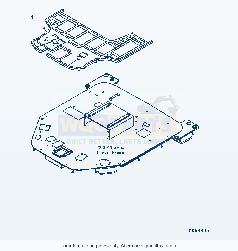 Komatsu WA320-3CS Floor Mat (With Air Conditioner) parts diagram