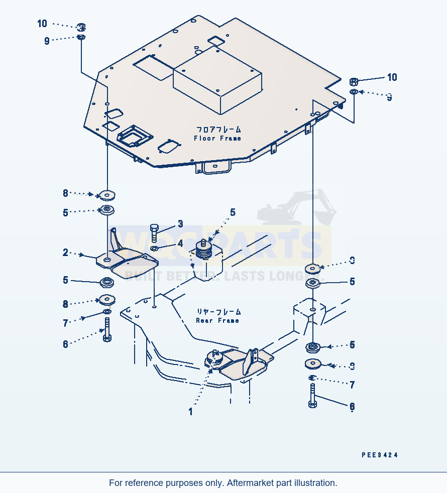 Komatsu WA320-3CS Floor Support parts diagram