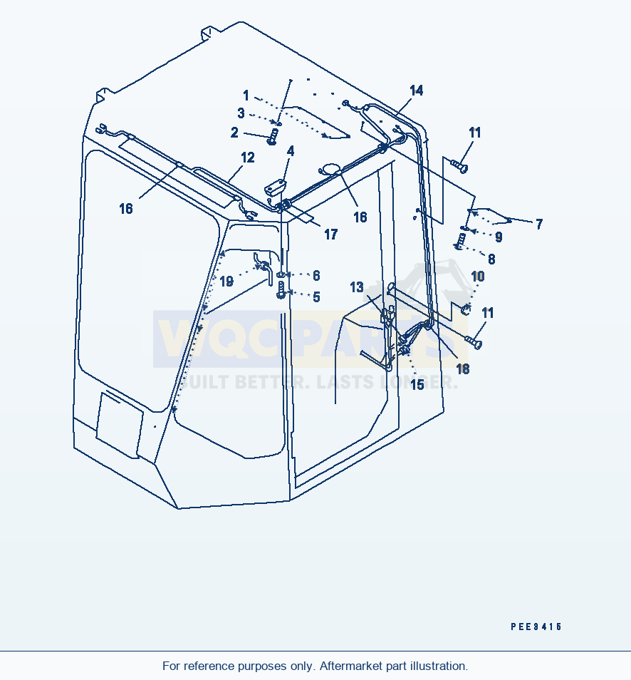 Komatsu WA320-3CS Operator'S Cab (Electrical Parts) parts diagram