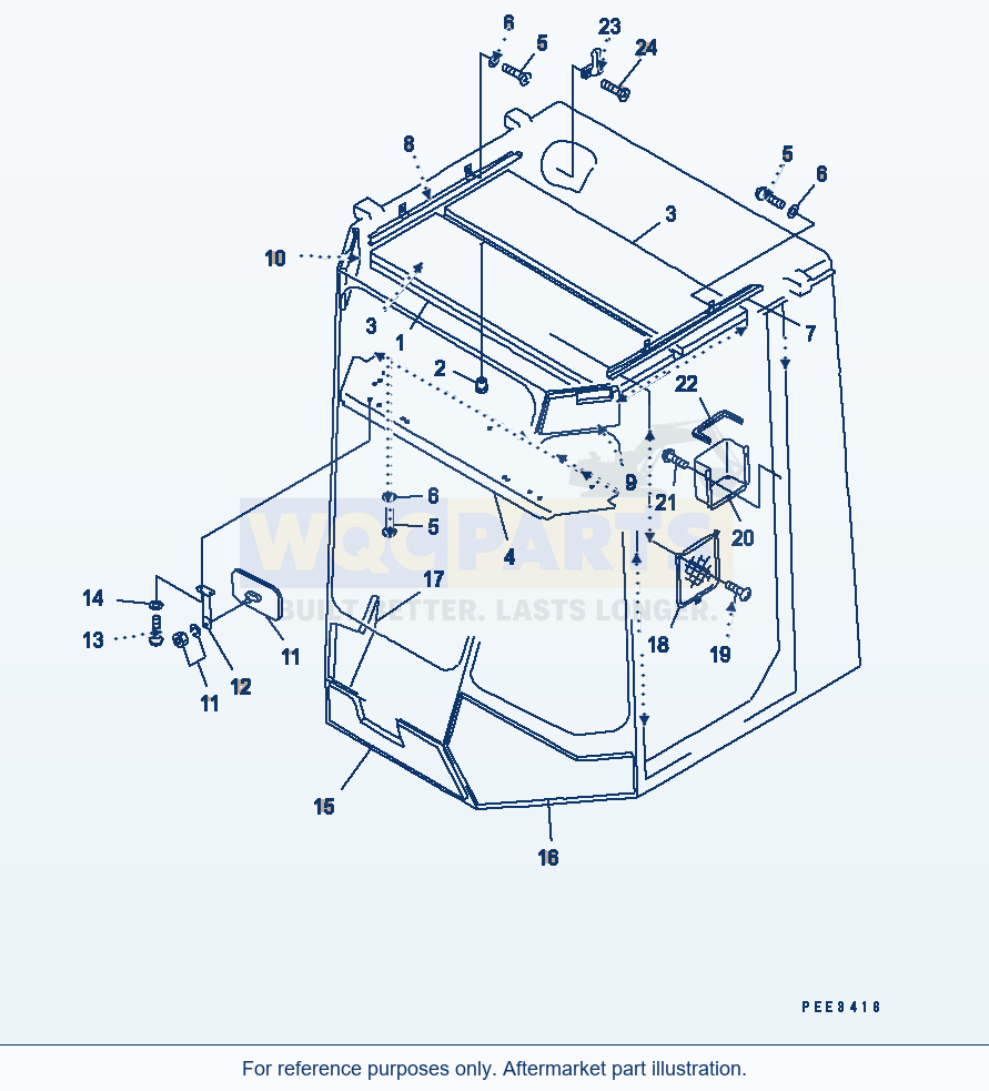 Komatsu WA320-3CS Operator'S Cab (Interior Trim) parts diagram