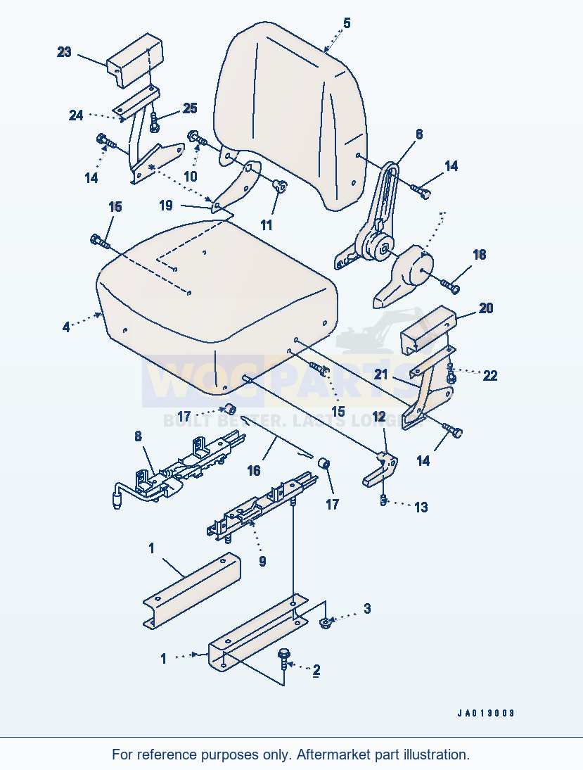 Komatsu WA320-3CS Operator'S Seat(#50001-50291) parts diagram