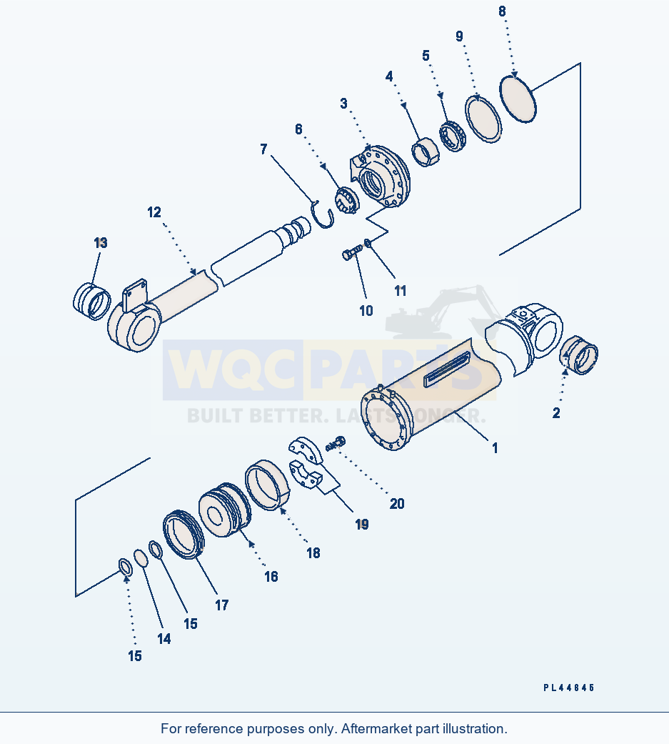 Komatsu WA320-3CS Dump Cylinder parts diagram