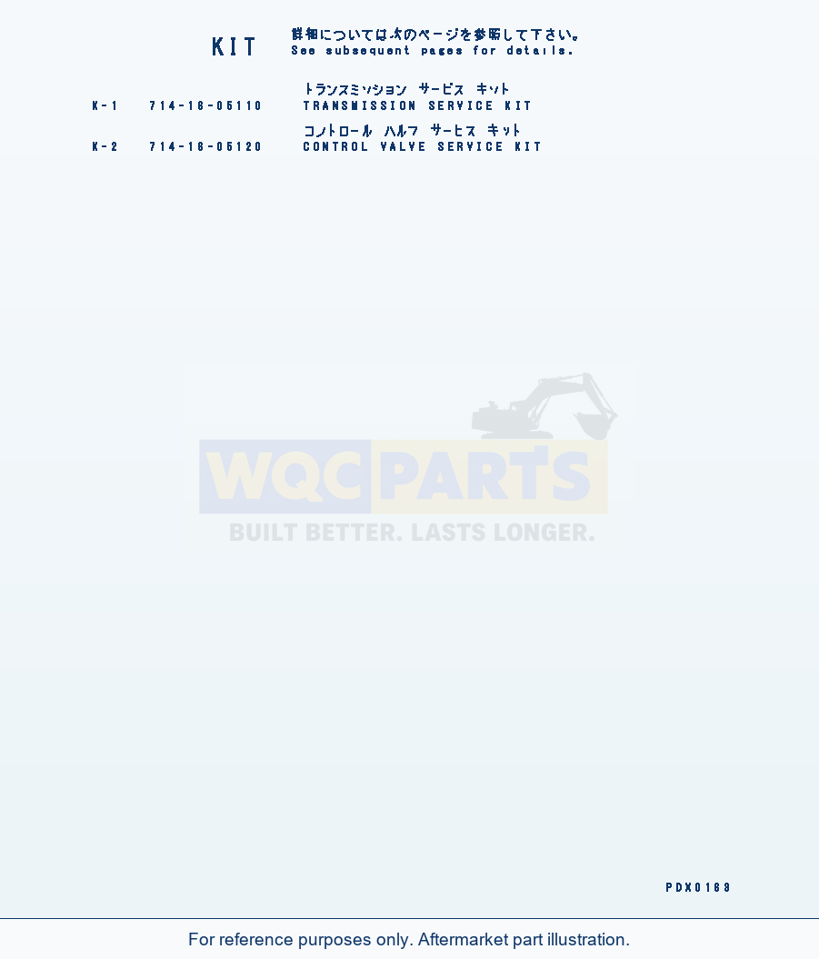 Komatsu WA320-3CS Kit (Transmission) parts diagram
