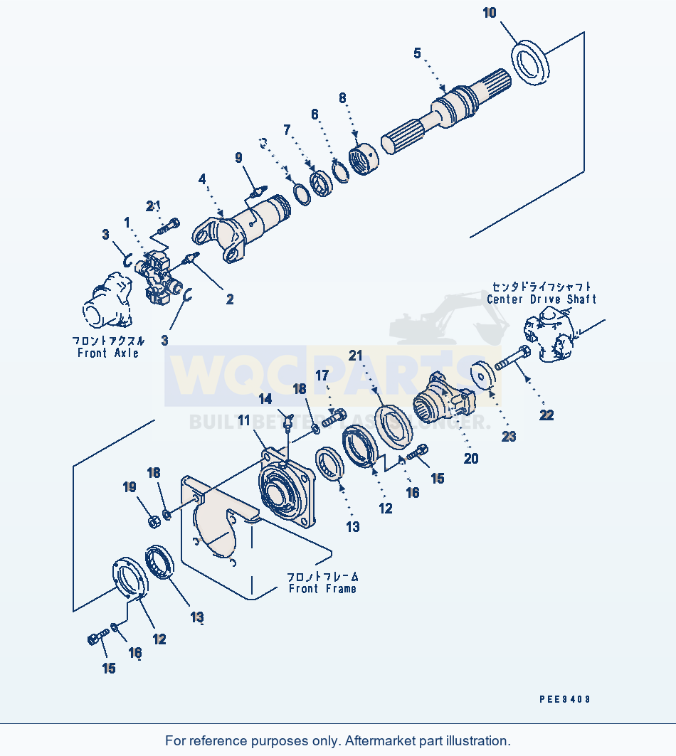 Komatsu WA320-3CS Drive Shaft (Front) parts diagram