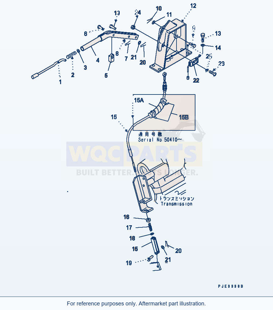 Komatsu WA320-3CS Parking Brake Control parts diagram