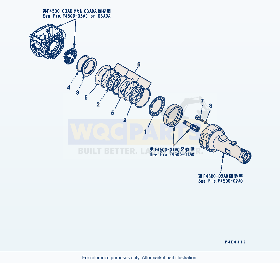 Komatsu WA320-3CS Rear Axle (Brake) parts diagram