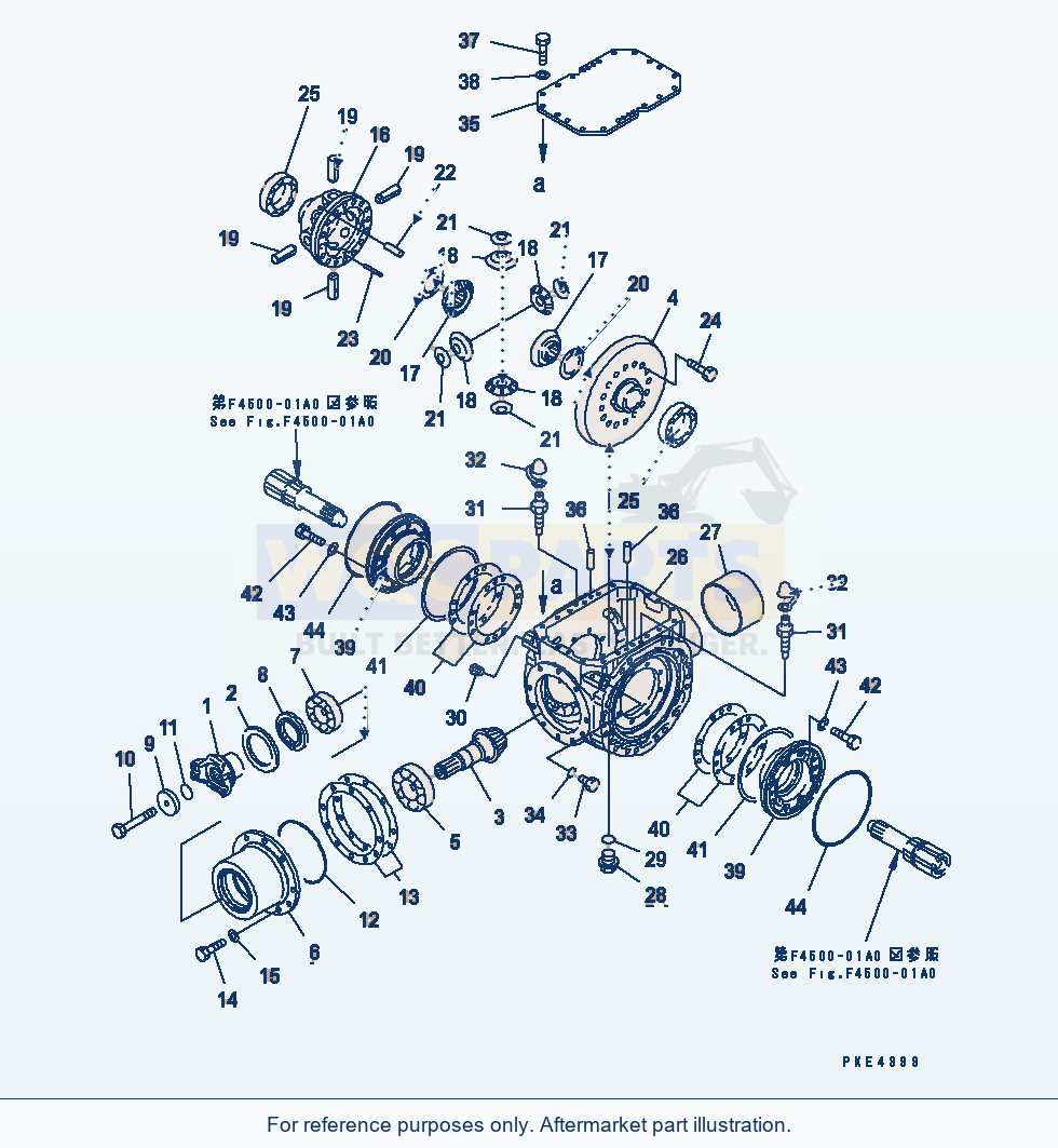 Komatsu WA320-3CS Rear Axle (Differential)(#50001-54114) parts diagram