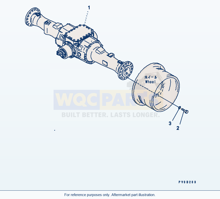 Komatsu WA320-3CS Rear Axle (Wheel Mounting Parts) parts diagram