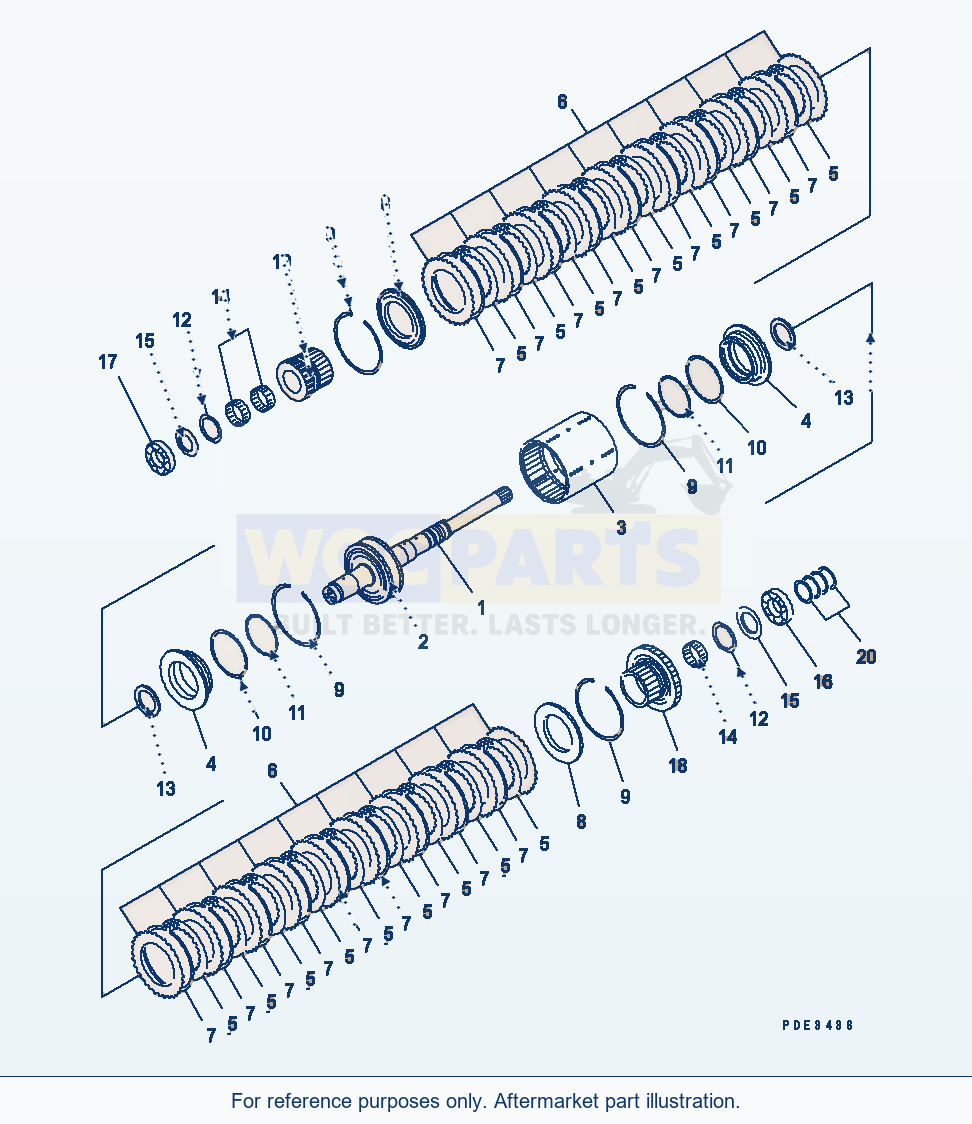 Komatsu WA320-3CS Transmission (Forward And Reverse Clutch) parts diagram