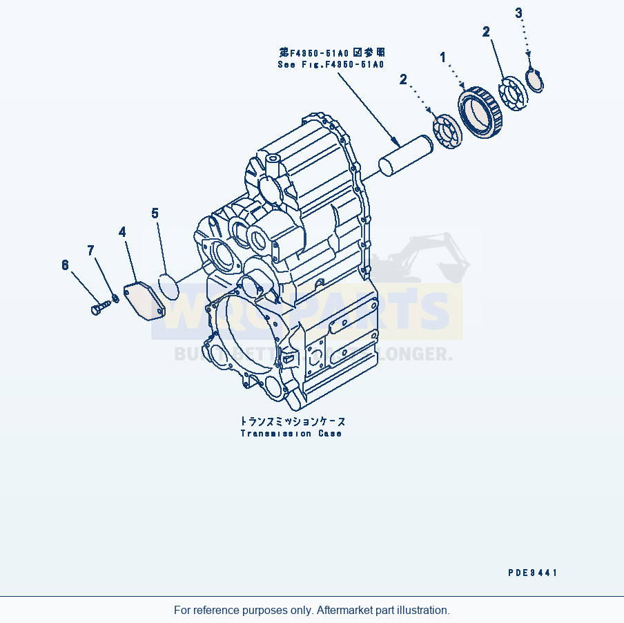 Komatsu WA320-3CS Transmission (Idler) parts diagram