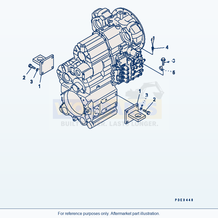 Komatsu WA320-3CS Transmission Mounting Bracket parts diagram