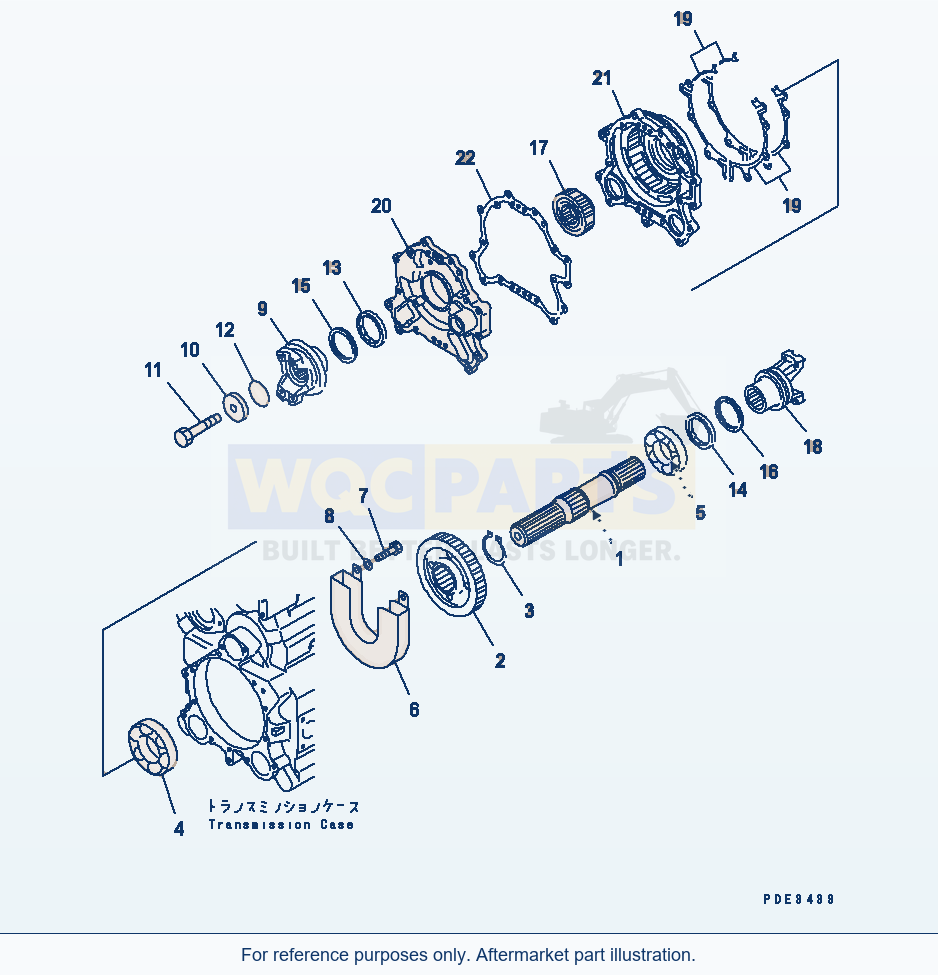 Komatsu WA320-3CS Transmission (Output Shaft) parts diagram