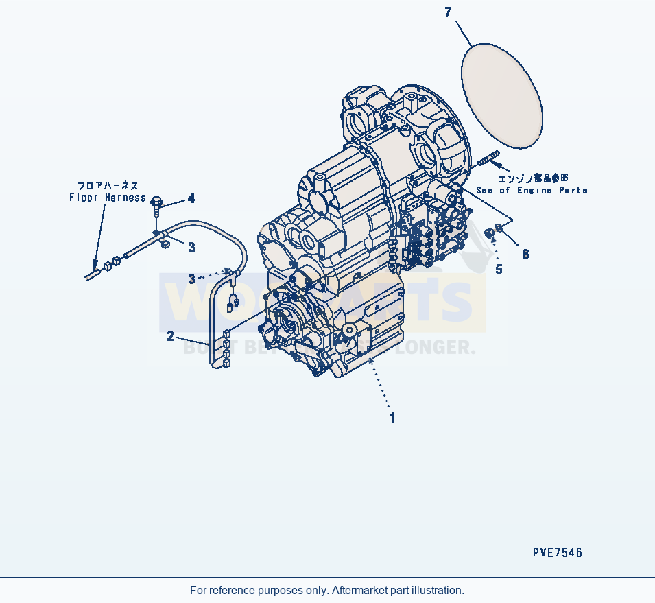 Komatsu WA320-3CS Transmission (Transmission And Harness) parts diagram