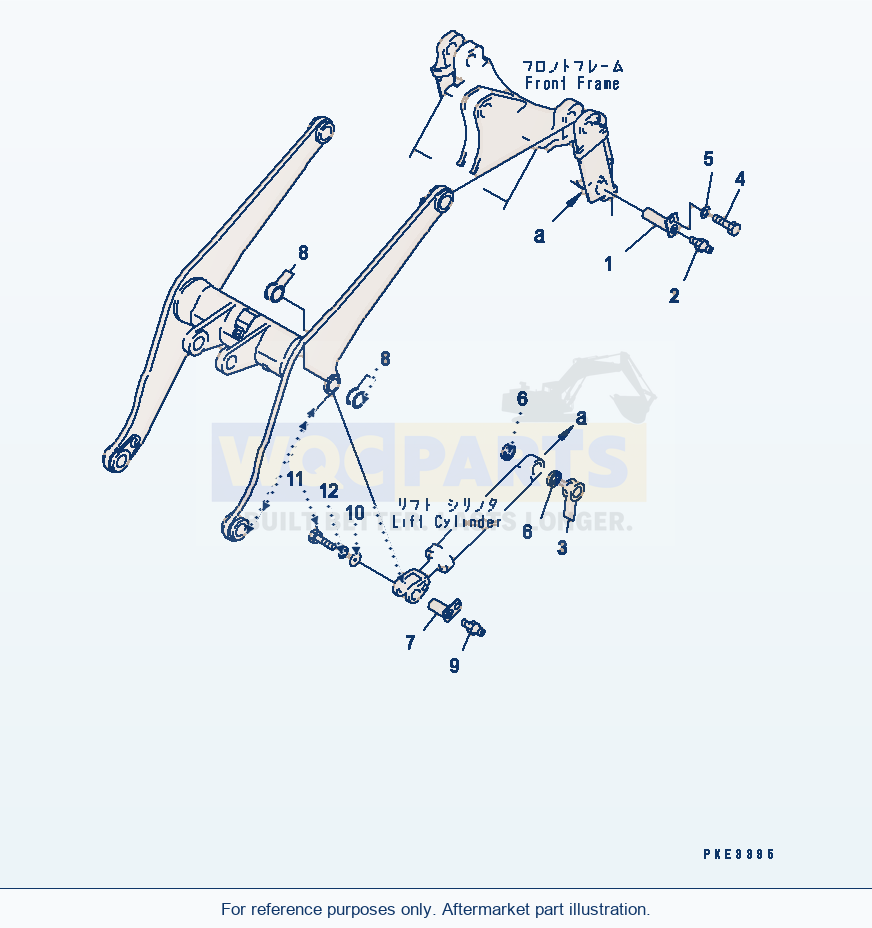 Komatsu WA320-3CS Lift Cylinder (Mounting Parts) parts diagram