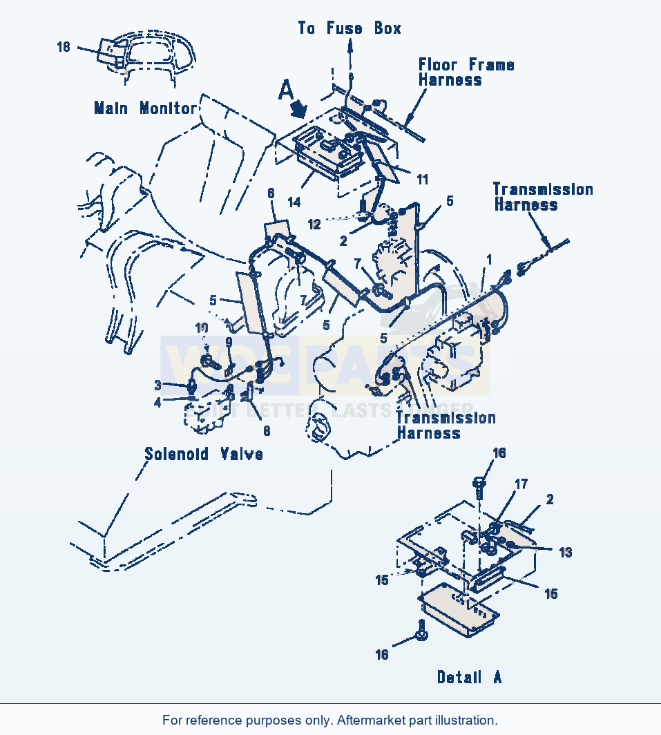 Komatsu WA320-3L E.C.S.S. Harness parts diagram