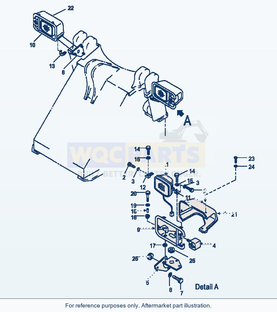 Komatsu WA320-3L Front Lights parts diagram