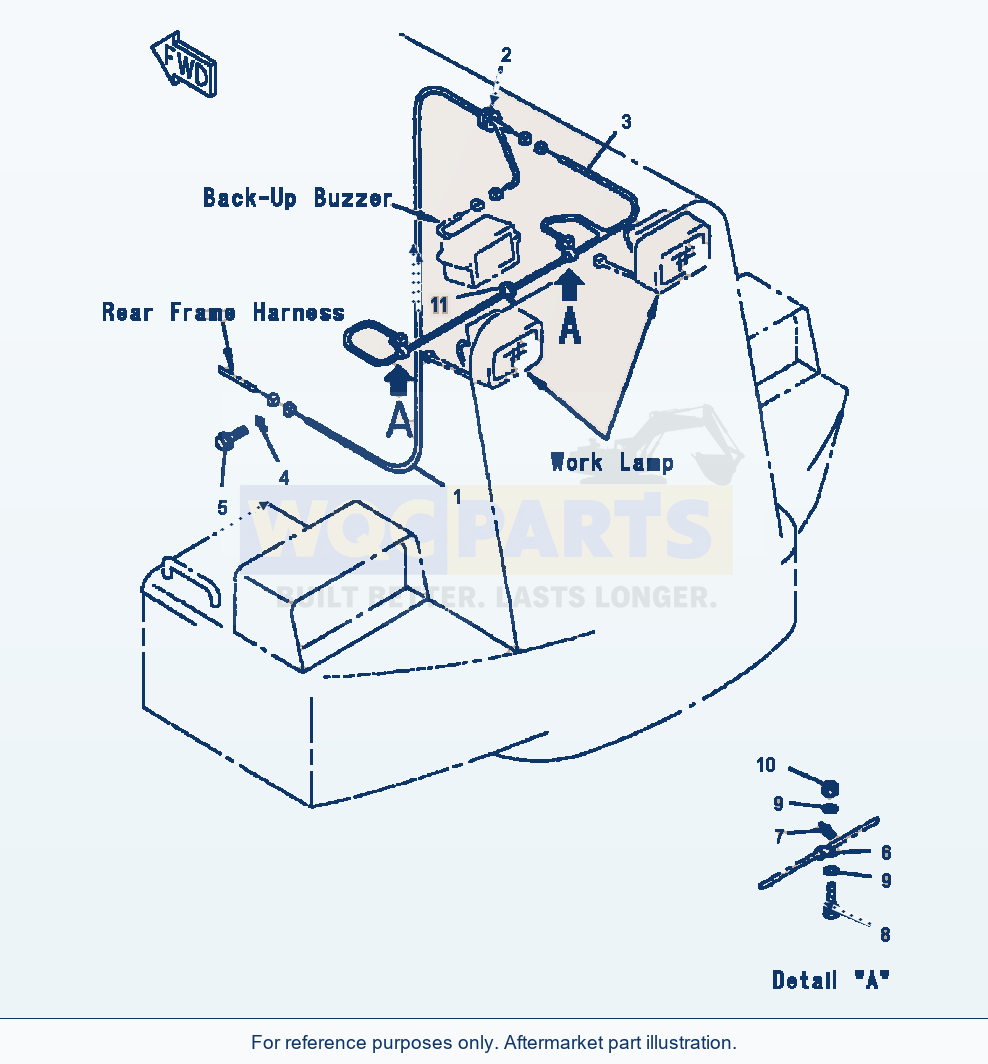 Komatsu WA320-3L Rear Guard Harness parts diagram