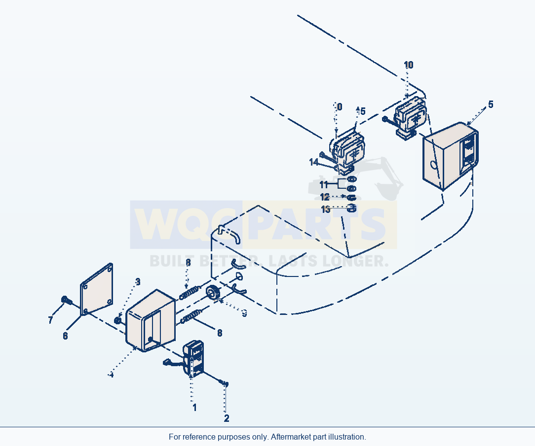 Komatsu WA320-3L Rear Lights parts diagram