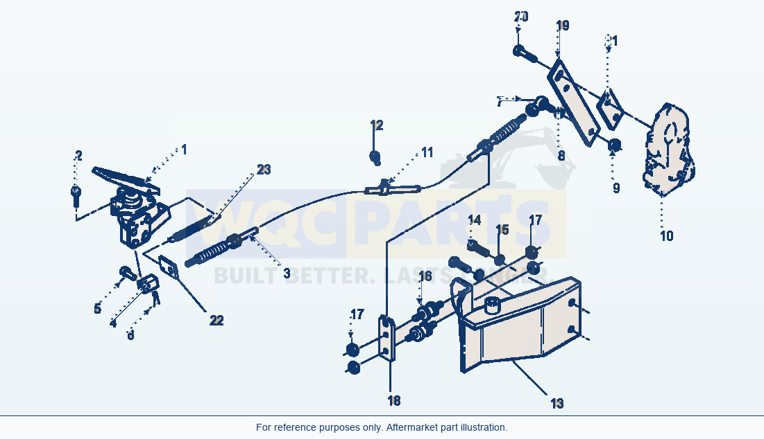 Komatsu WA320-3L Accelerator Cable Bracket parts diagram