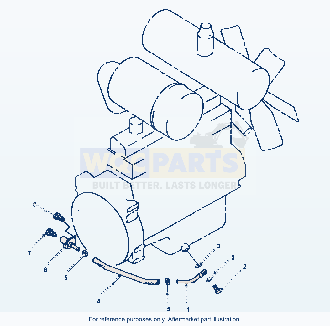 Komatsu WA320-3L Engine Oil Drain parts diagram