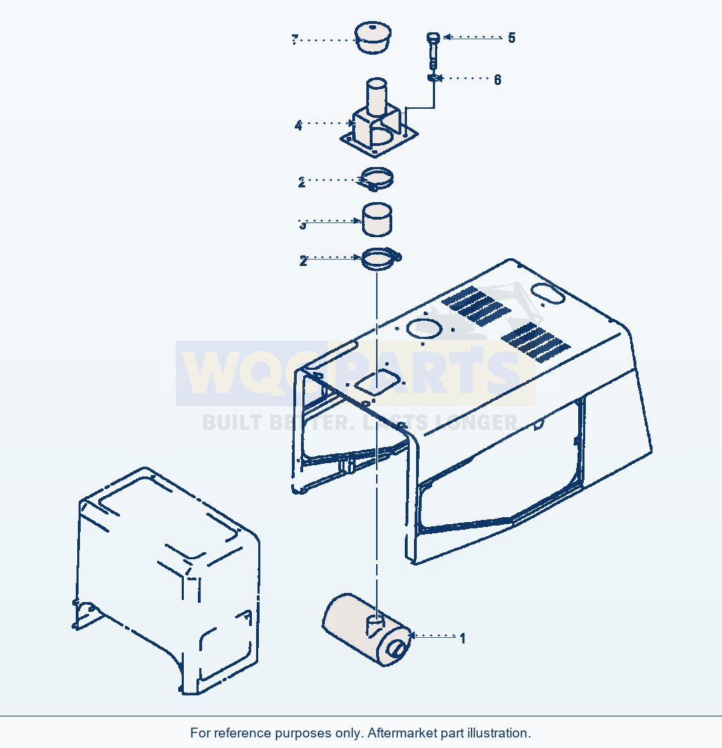 Komatsu WA320-3L Pre-Cleaner And Mounting parts diagram