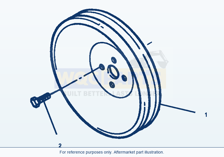 Komatsu WA320-3L Accessory Drive Pulley parts diagram