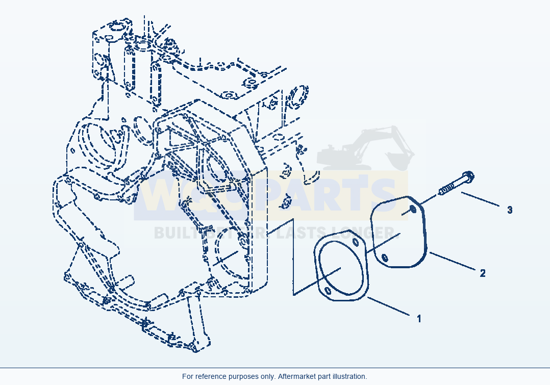 Komatsu WA320-3L Front Gear Train Accessory Drive Cover parts diagram