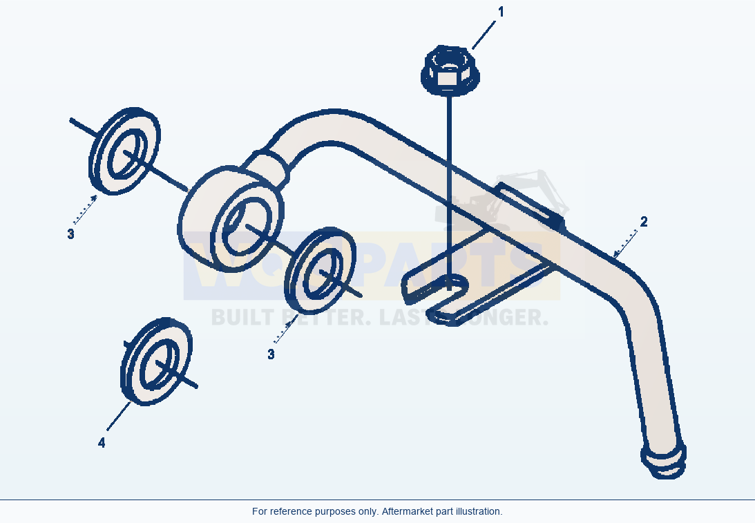 Komatsu WA320-3L Fuel Drain Line parts diagram