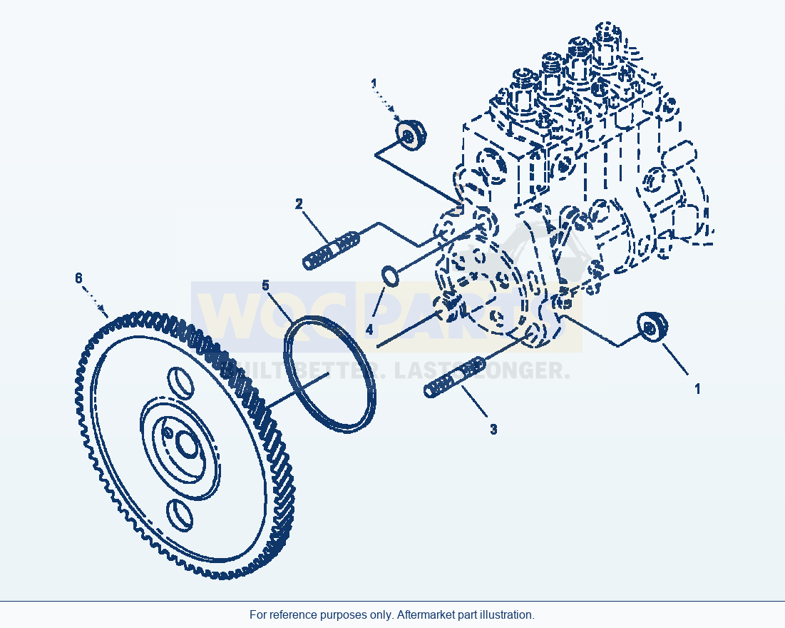 Komatsu WA320-3L Fuel Pump Coupling parts diagram
