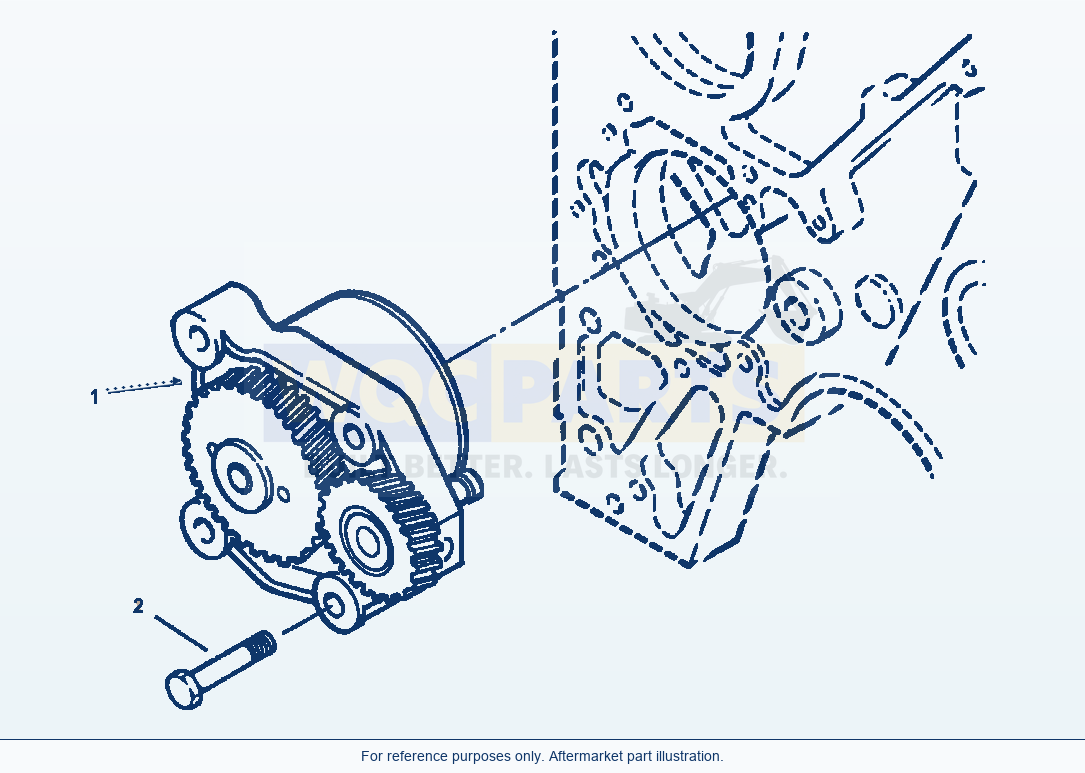 Komatsu WA320-3L Lubricating Oil Pump parts diagram