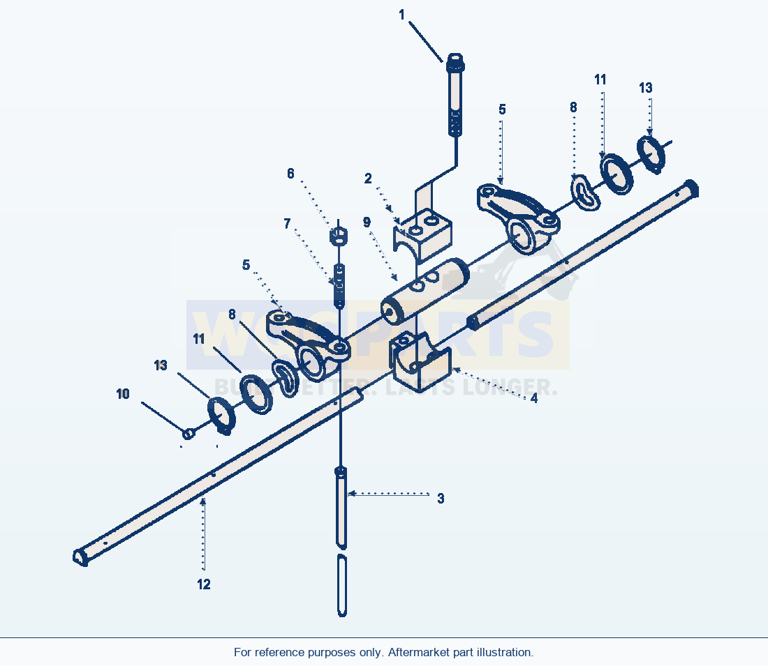 Komatsu WA320-3L Rocker Lever parts diagram