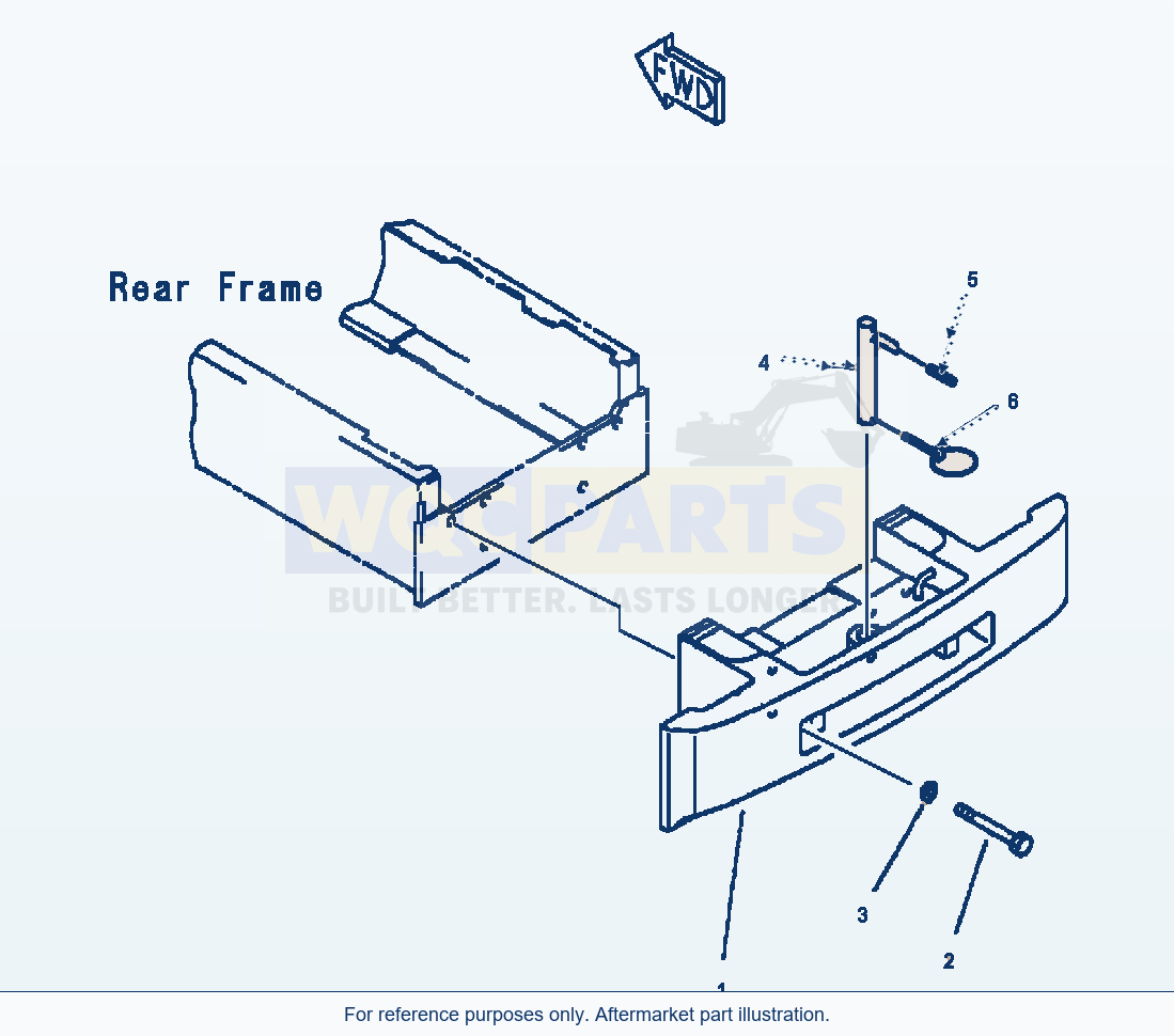 Komatsu WA320-3L Counterweight parts diagram